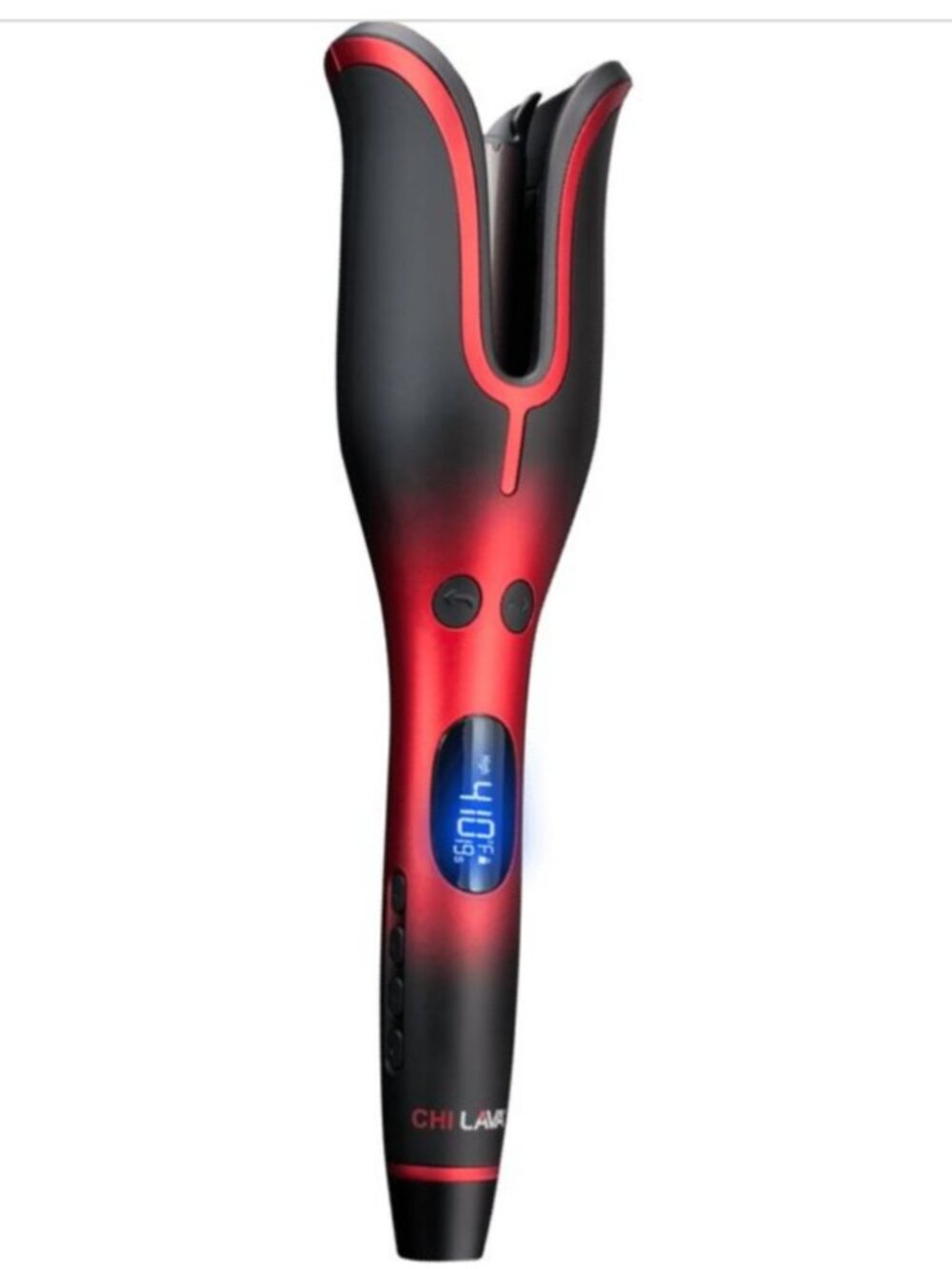 Chi Lava 1" Volcanic Lava Ceramic Pro Spin N Curl Curling Wand Red Black